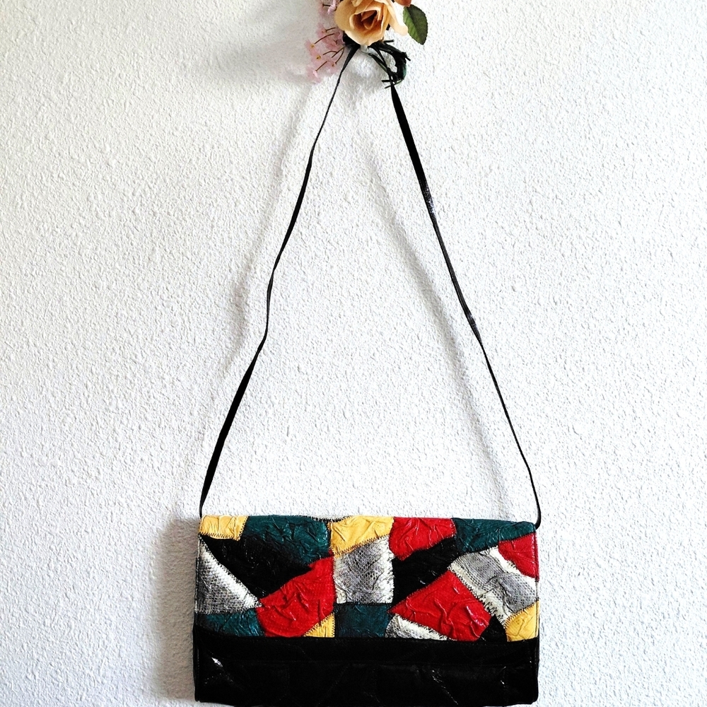 Multicolor Patchwork Clutch - image 1